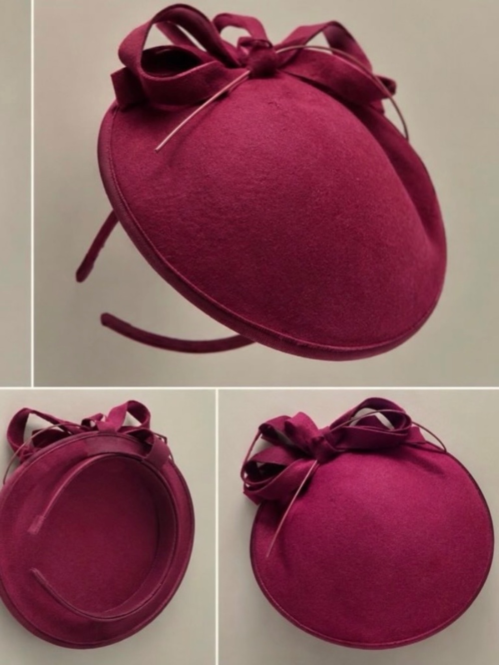 Burgundy Fascinator Headpiece